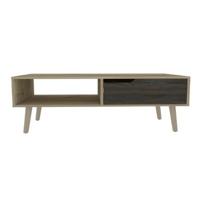 MESA DE CENTRO DECORATIVA OSLO MADERA 101 X 60 CM CAFÉ