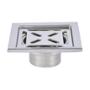COLADERA CON REJILLA CUADRADA DE 10 X 10 CM PLATA COFLEX