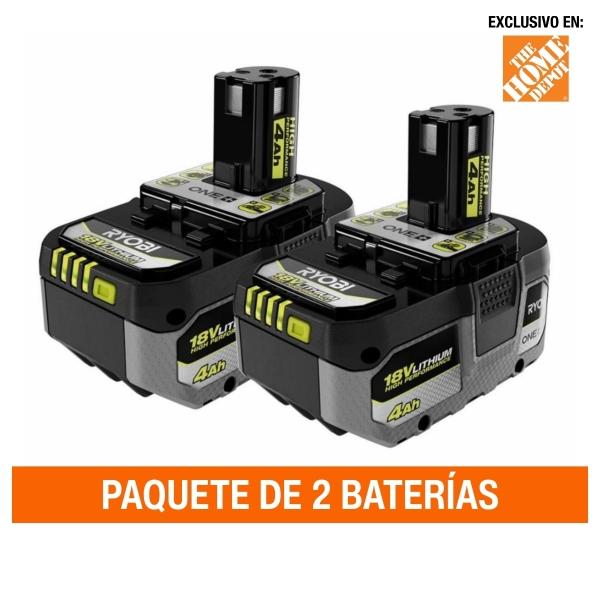 ONE+ 18V PAQUETE DE 2 BATERÍAS DE IONES DE LITIO HIGH PERFORMANCE 4.0 AH