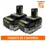 ONE+ 18V PAQUETE DE 2 BATERÍAS DE IONES DE LITIO HIGH PERFORMANCE 4.0 AH