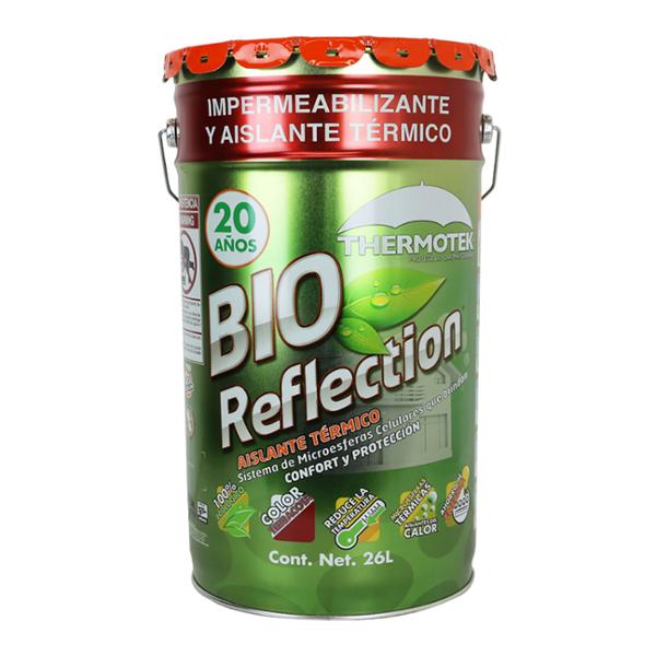IMPERMEABILIZANTE ACRILICO BIO REFLECTION AISLANTE TERMICO SECADO RAPIDO ROJO TERRACOTA 26 L 20 AÑOS