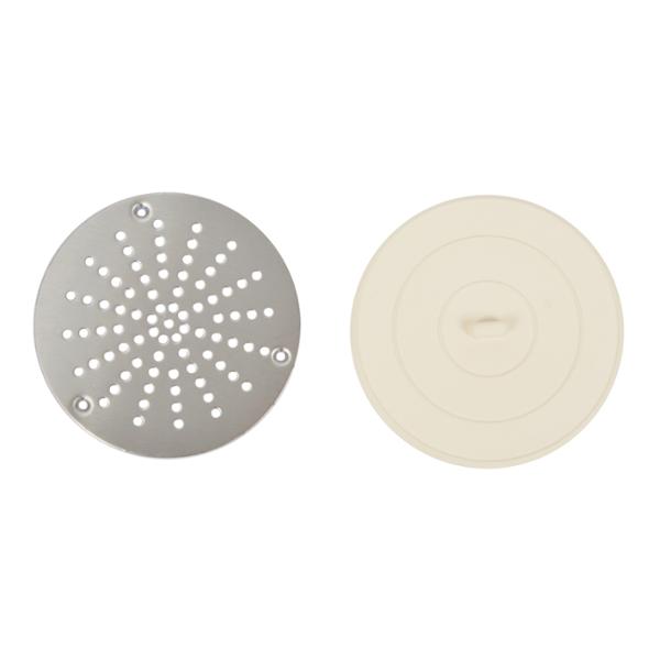 JUEGO DE REJILLA Y TAPÓN UNIVERSAL 4 PULGADAS (10 CM) MARFIL COFLEX