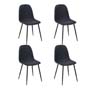 SET DE SILLAS DE METAL 47 X 53 X 86 CM AZUL 4 PIEZAS