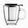 JUEGO PARA TE 350 ML NEGRO CON COLADOR