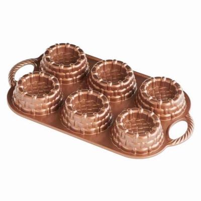 MOLDE 6 MINI CANASTA ALUMIN COB 700ML, NORDICWARE