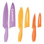 SET DE CUCHILLOS 6 PIEZAS CHEF, PAN Y CARNE ACERO INOXIDABLE CON HOJA DE AFEITAR MULTICOLOR