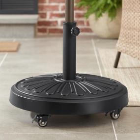 BASE PARA SOMRILLA CON RUEDAS 50 LBS NEGRA