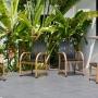 JUEGO DE JARDÍN COMEDOR MANHATTAN CARVER 4 PIEZAS ALUMINIO NEGRO