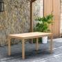 MESA DE JARDÍN RECTANGULAR RÍGIDA ORLANDO MADERA CAFÉ