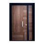 PUERTA EXTERIOR DE SEGURIDAD CON FIJO 18 PASADORES 120 X 213 CM IZQUIERDA WENGUÉ MATE