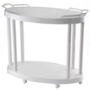 MESA OVALADA DE SERVICIO BLANCO