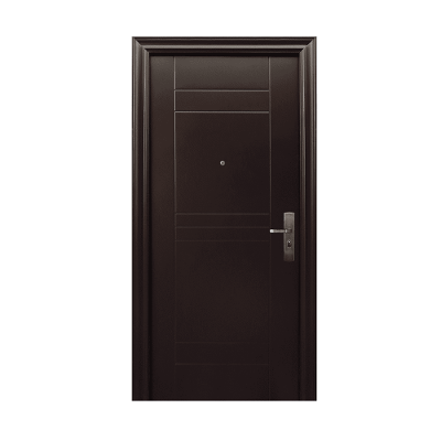 PUERTA EXTERIOR DE SEGURIDAD 10 PASADORES 95 X 213 CM IZQUIERDA CHOCOLATE MATE