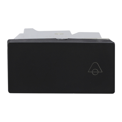 BOTÓN PARA TIMBRE CON GRABADO DE CAMPANA DE 1 MÓDULO NEGRO SOFT