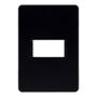 PLACA DE PARED DE 1 MÓDULO NEGRO SOFT