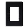 PLACA DE PARED DE 3 MÓDULOS NEGRO SOFT