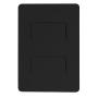2 APAGADORES SENCILLO CON PLACA DE PARED NEGRO SOFT