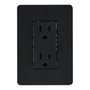 CONTACTO DÚPLEX CON PLACA DE PARED NEGRO SOFT