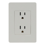 CONTACTO DÚPLEX CON PLACA DE PARED BLANCO