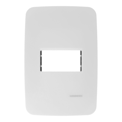 PLACA DE PARED DE 1 MÓDULO BLANCO