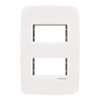 PLACA DE PARED DE 2 MÓDULOS BLANCO