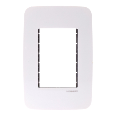PLACA DE PARED DE 3 MÓDULOS BLANCO