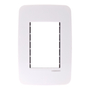 PLACA DE PARED DE 3 MÓDULOS BLANCO