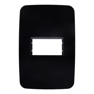 PLACA DE PARED DE 1 MÓDULO NEGRO