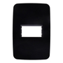 PLACA DE PARED DE 1 MÓDULO NEGRO