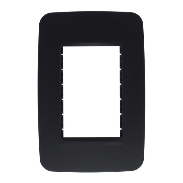 PLACA DE PARED DE 3 MÓDULOS GRIS GRAFITO