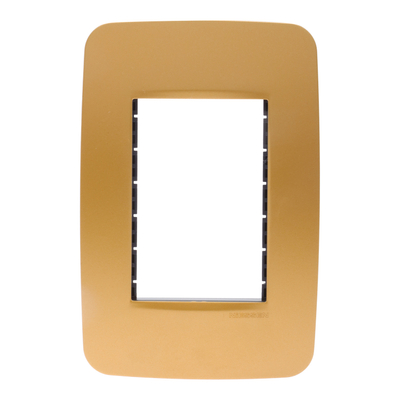 PLACA DE PARED DE 3 MÓDULOS ORO