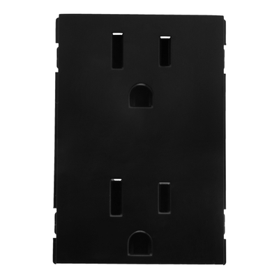 CONTACTO DÚPLEX DE 3 MÓDULOS NEGRO