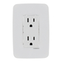 CONTACTO DÚPLEX CON PLACA DE PARED BLANCO