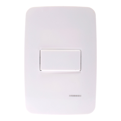 APAGADOR SENCILLO DE 1 MÓDULO CON PLACA DE PARED BLANCO