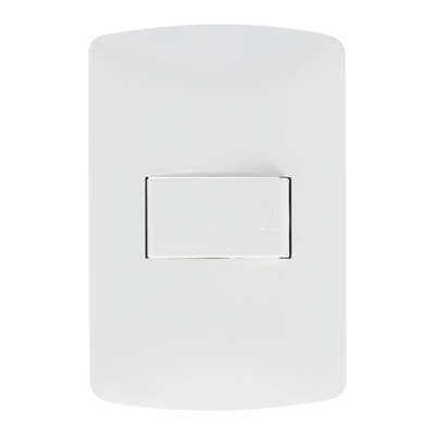 INTERRUPTOR MODULAR CON PLACA BLANCO LEVITON