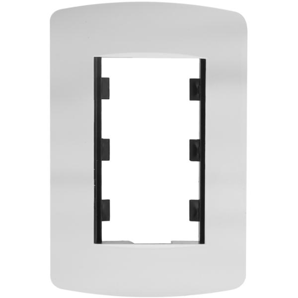 PLACA CON 3 MÓDULOS BLANCO LEVITON