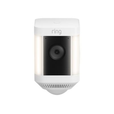 RING CÁMARA DE SEGURIDAD EXTERIOR CON LUCES Y SIRENA INALÁMBRICA RING PLUS - BLANCO