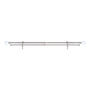 CORTINERO DE DOBLE BARRA METAL PLATA 3.04 M X 5.5 X 5.5 CM