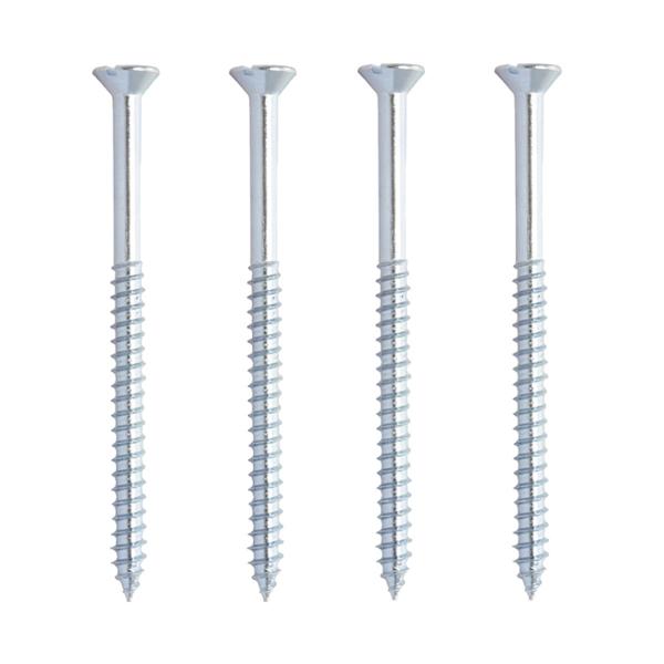 4 TORNILLOS PARA MARA 2-1/2 PULGADA PLATA