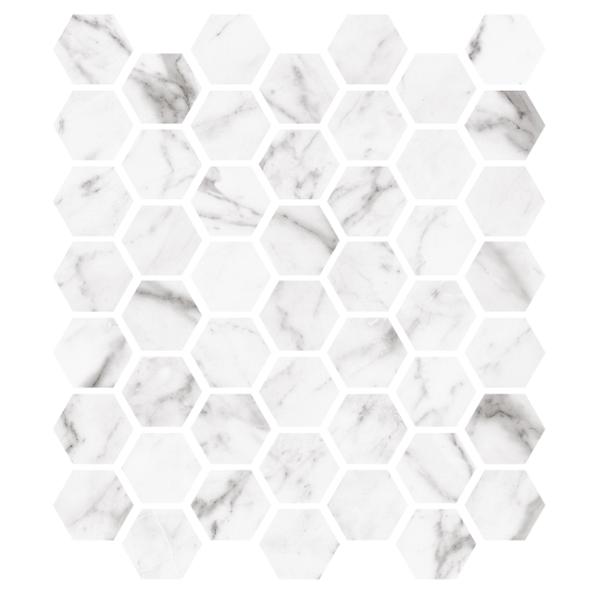 MALLA WHITE MARBLE TIPO MOSAICO 30 X 30 CM CERÁMICA 1 PIEZA