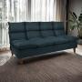 SOFÁ CAMA PISA MATRIMONIAL TELA 170 CM AZUL SIN COJINES