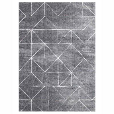 TAPETE PARA SALA SUPREME LÍNEAS POLIÉSTER 120X170 CM GRIS SUAVE AL TACTO