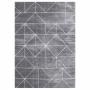 TAPETE PARA SALA SUPREME LÍNEAS POLIÉSTER 120X170 CM GRIS SUAVE AL TACTO