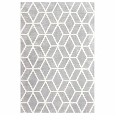 TAPETE PARA SALA POLIÉSTER 120X170 CM GRIS SUAVE AL TACTO