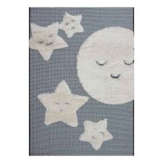 TAPETE PARA SALA POLIPROPILENO 120X170 CM GRIS LUNA DE FÁCIL CUIDADO