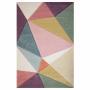 TAPETE PARA SALA POLIPROPILENO 120 X 170 CM GEOMÉTRICO MULTICOLOR FÁCIL DE MANTENER