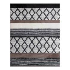 TAPETE PARA SALA POLIÉSTER 120X170 CM BEIGE TRIBAL SUAVE AL TACTO