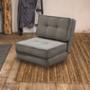 SOFÁ CAMA COPAL CONVERTIBLE TELA GRIS SIN COJINES