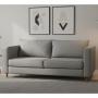 SOFÁ LOVE SEAT TAORMINA TELA 154 CM GRIS CON COJINES