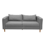 SOFÁ TAORMINA FIJO TELA 212 CM GRIS CON COJINES