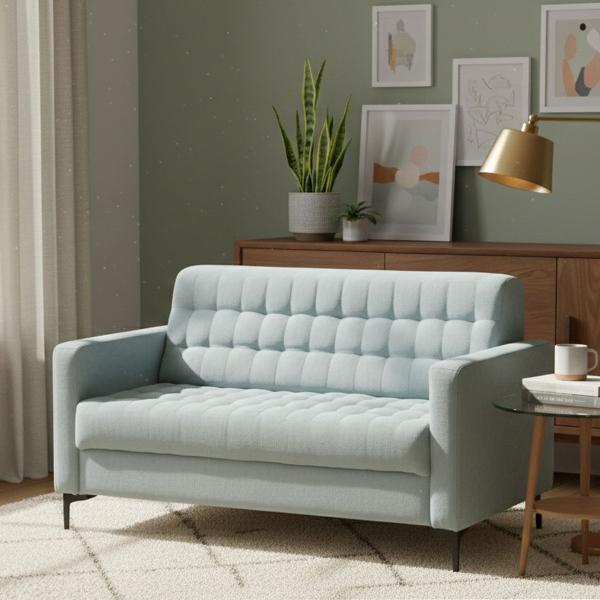 SOFÁ LOVE SEAT PAVENDER TELA 160 CM VERDE SIN COJINES